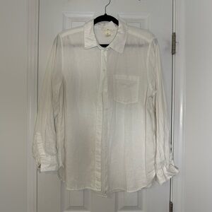 White Linen Button Up